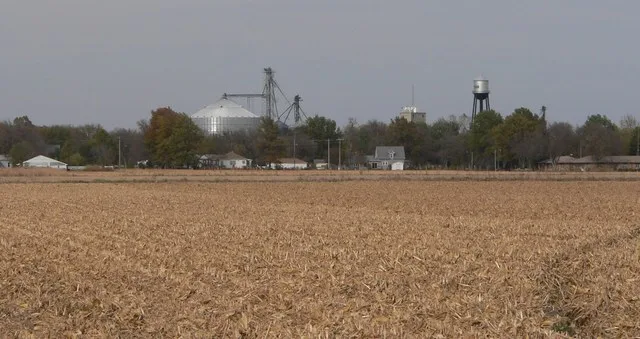 Gresham, Nebraska ; seen from the south along Nebraska Highway 69 .