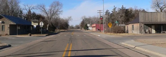 Halsey, Nebraska: Nebraska Highway 2, looking west from about Purdum Avenue.