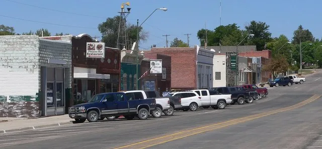 Downtown Hay Springs, Nebraska.