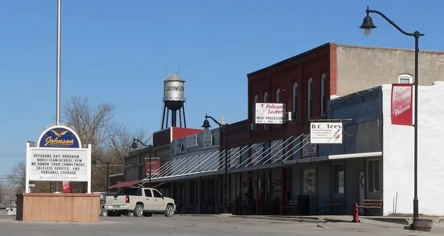 Johnson, Nebraska : east side of Main Street, looking north from south of 2nd Street.