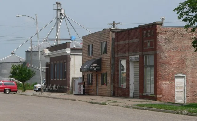 Kennard, Nebraska: south side of Second Street, looking southeast from about Maple Street.