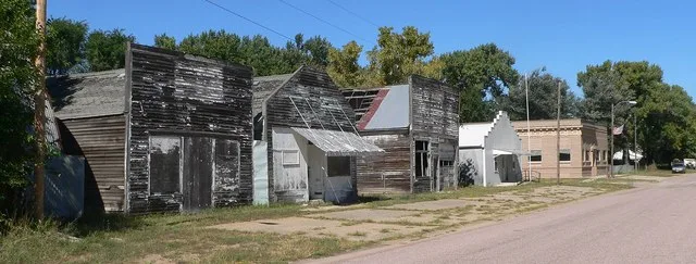 Kilgore, Nebraska: west side of Main Street, looking northwest from about Hunt Street.