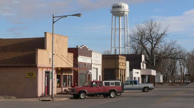 Downtown Maxwell, Nebraska .