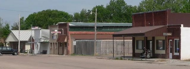 Downtown Merna, Nebraska : north side of Center Avenue.