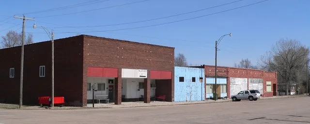 Downtown Miller, Nebraska , seen from the southwest.