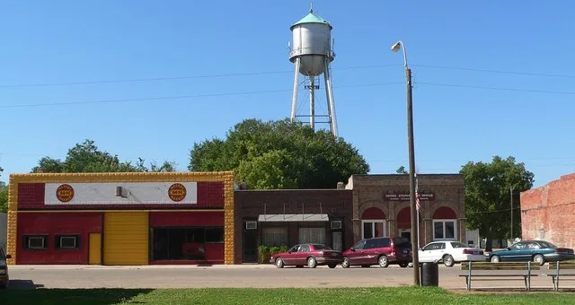 Downtown Ruskin, Nebraska : north side of Main Street.