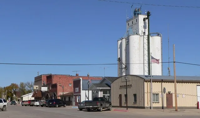 Downtown Shelby, Nebraska .