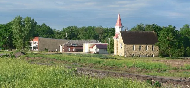 Steele City, Nebraska: Ida Street, seen from the northeast.