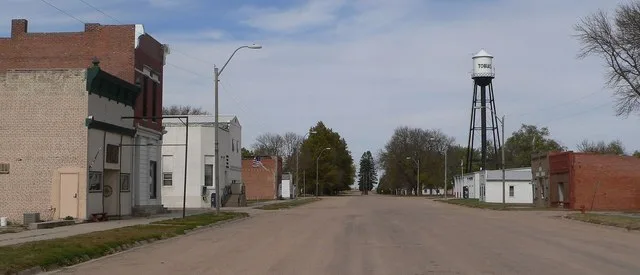 Downtown Tobias, Nebraska .