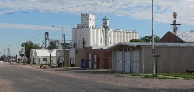 Downtown Venango, Nebraska : east side of Pennsylvania Avenue, looking northeast from about Dauphin Street.