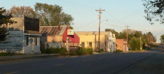 Downtown Verdel, Nebraska : north side of Main Street ( Nebraska Highway 12 ) looking northeast from about Peyton Avenue.