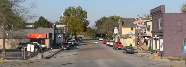 Downtown Waterloo, Nebraska .