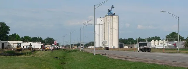 Waverly, Nebraska, seen from the northeast along U.S. Highway 6.