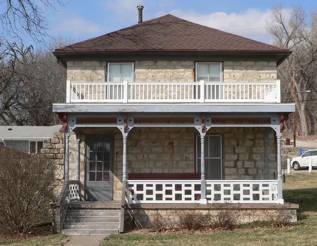 Heritage House Museum, located on H Street between Randolph and Commercial Streets in Weeping Water, Nebraska ; seen from the south.