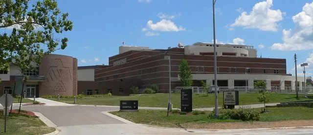 Indian Hospital in Winnebago, Nebraska ; seen from the west.