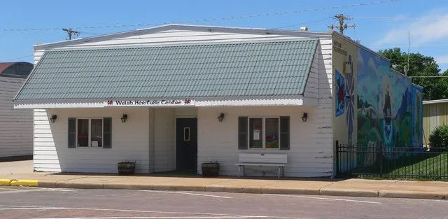 Welsh Heritage Centre, located at southwest corner of 7th and E Streets in Wymore, Nebraska; seen from the northeast.