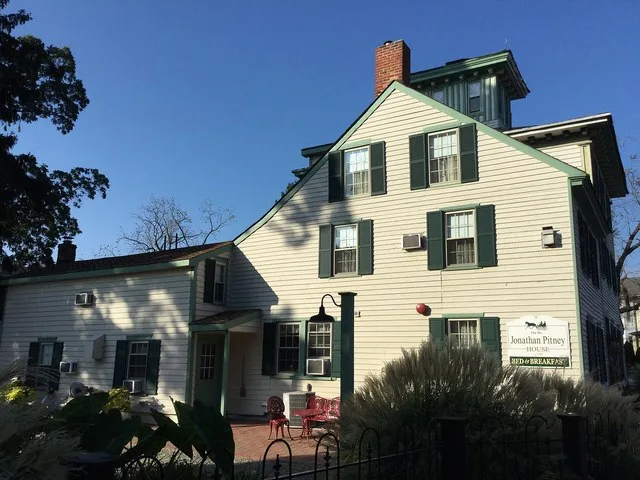 The south side of the Dr. Jonathan Pitney House (57 North Shore Rd., Absecon, Atlantic County, New Jersey) seen from Shore Rd. According to the Atlantic County Historical Society...