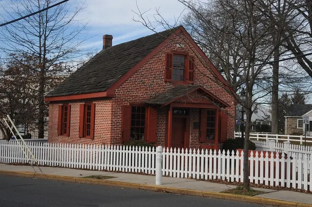 CLARA BARTON SCHOOL; ESTABLISHED IN 1852 AS ONE OF THE EARLIEST FREE SCHOOLS IN NEW JERSEY