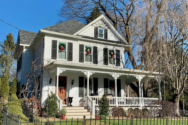 Victorian house in Califon, New Jersey . Contributing property #80 of the Califon Historic District . This is an image of a place or building that is listed on the National Regist...