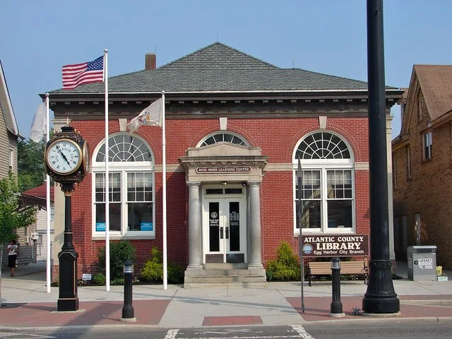 Egg Harbor Commercial Bank on the NRHP since August 28, 2007. At 134 Philadelphia Ave., Egg Harbor City, New Jersey. Now a branch of the Atlantic County Library