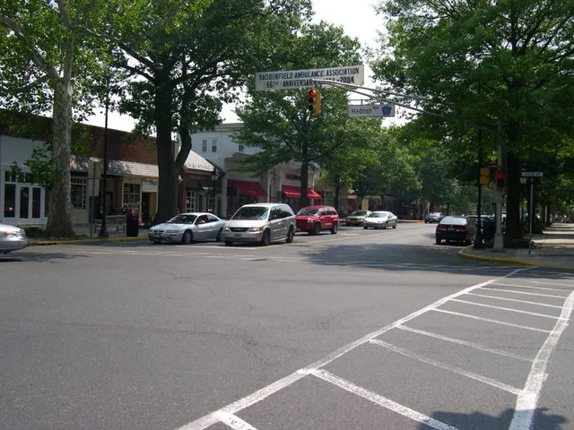 Downtown Haddonfield, New Jersey.