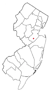 Karte des US-Bundesstaates New Jersey, unterteilt nach Counties, Stadt Jamesburg hervorgehoben Lizenzstatus: GNU-FDL