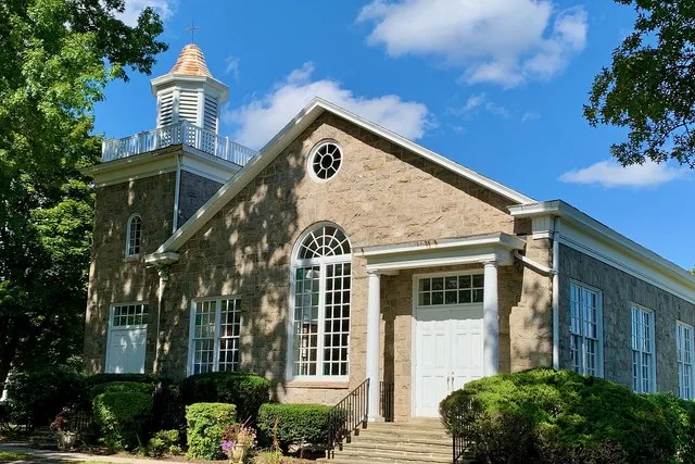 The Lebanon Reformed Church in Lebanon, New Jersey . Contributing property #125 of the Lebanon Historic District .