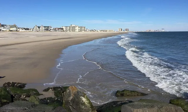 Longport Beach, New Jersey, looking north towards Atlantic City