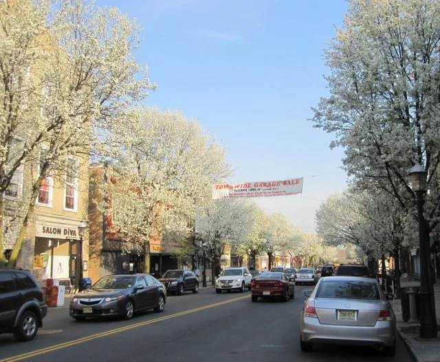 Main Street, Metuchen, New Jersey (April morning)