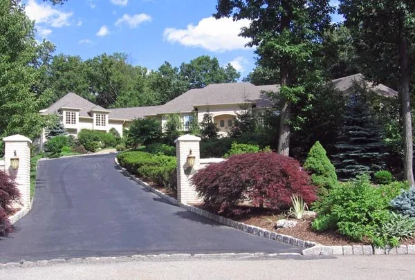 The beautiful and real-life Soprano house in North Caldwell, New Jersey .