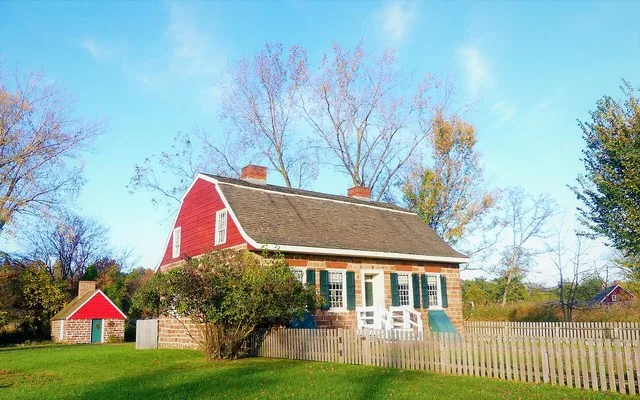 Historic New Bridge Landing River Edge, NJ Cambell Christie House c.1774 with Outkitchen Historic New Bridge Landing River Edge, NJ