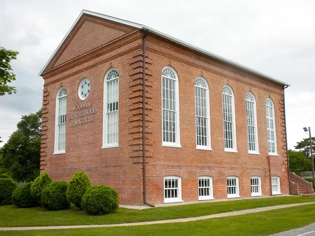 Woodbine Brotherhood Synagogue on the NRHP since September 17, 1980. At 612 Washington Ave., right next to the Post Office, Woodbine, NJ