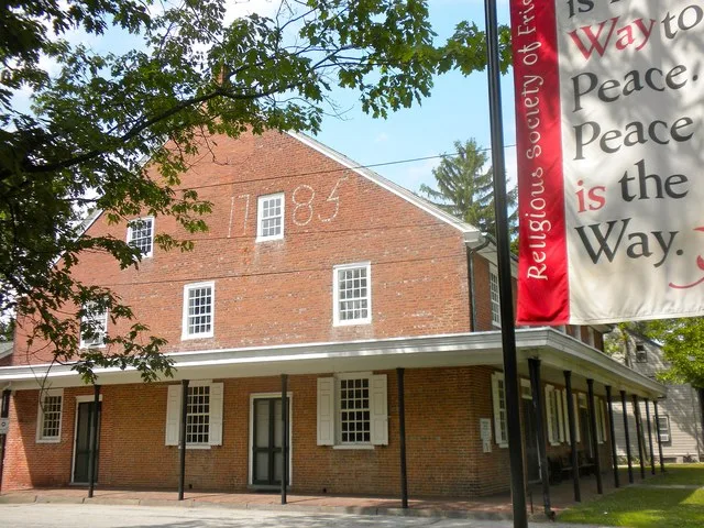 Woodstown, New Jersey Friends Meeting. A monthly meeting, one of the larger meetings of the Philadelphia Yearly Meeting. Building completed in 1785. Located at 104 North Main Stre...