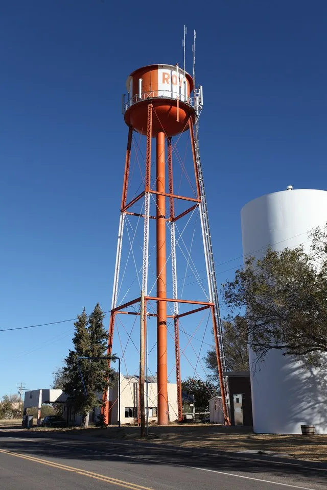 Water tower, Roy, New Mexico .
