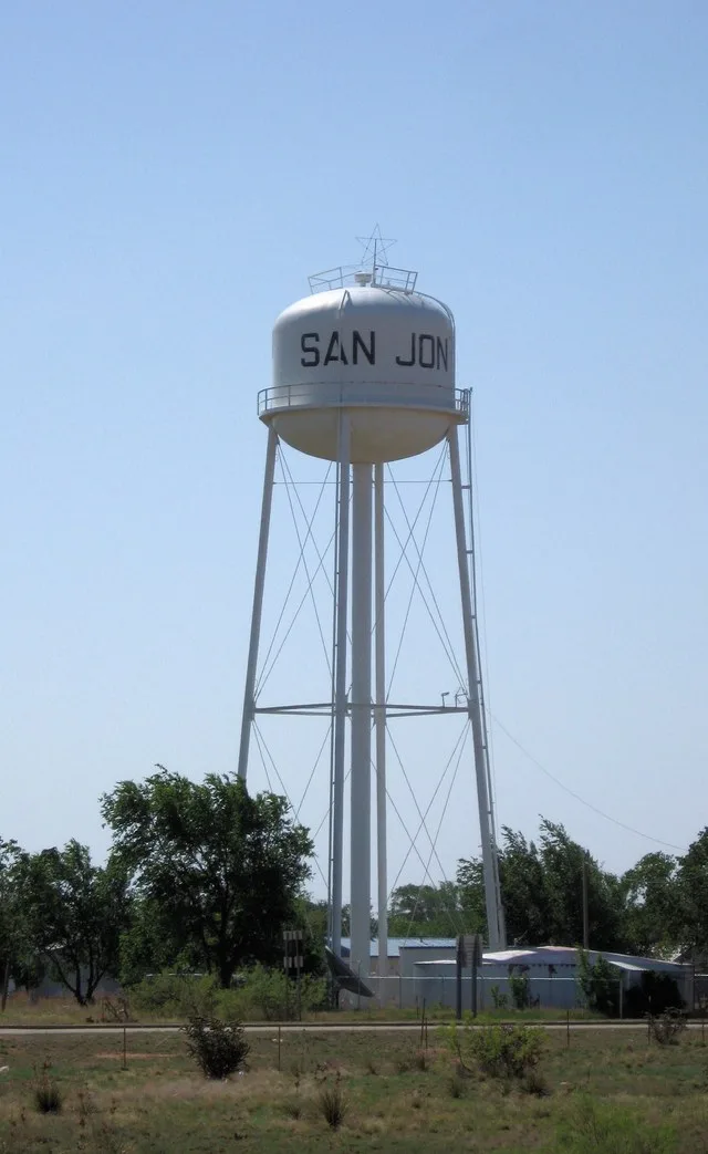 Water tower in San Jon , Eastern New Mexico , United States