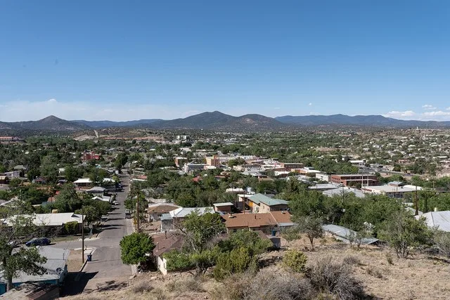 Overlooking downtown Silver City, New Mexico from Boston Hill