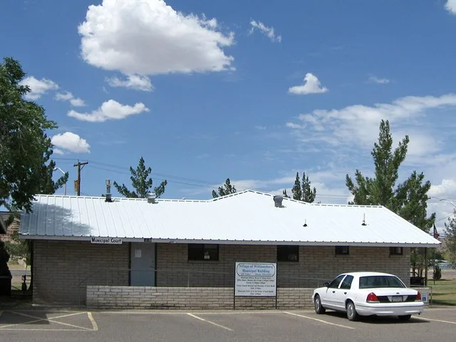 Williamsburg (New Mexico) Municipal Building, located at 309 Veater Street in Williamsburg, New Mexico