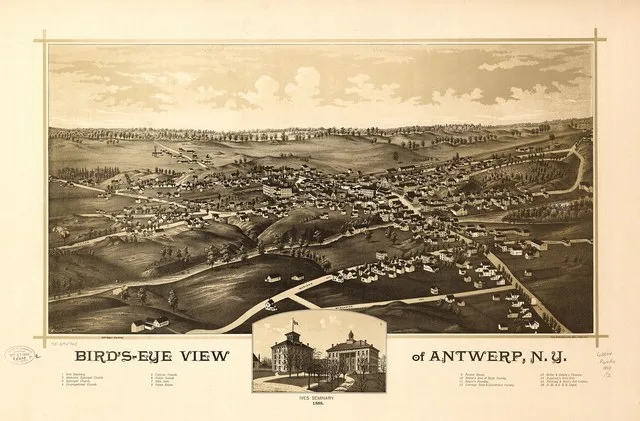 Perspective map not drawn to scale. LC Panoramic maps (2nd ed.), 536 Available also through the Library of Congress Web site as a raster image. Includes index to points of interes...