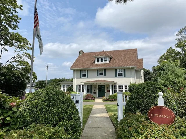The new Baxter Estates Village Hall in Baxter Estates, Long Island, New York on August 10, 2021. This village hall replaced the old one in the 2010s.