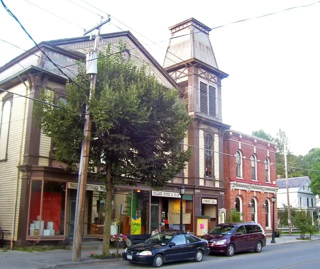 Hubbard Hall, in the Cambridge , NY, USA, historic district