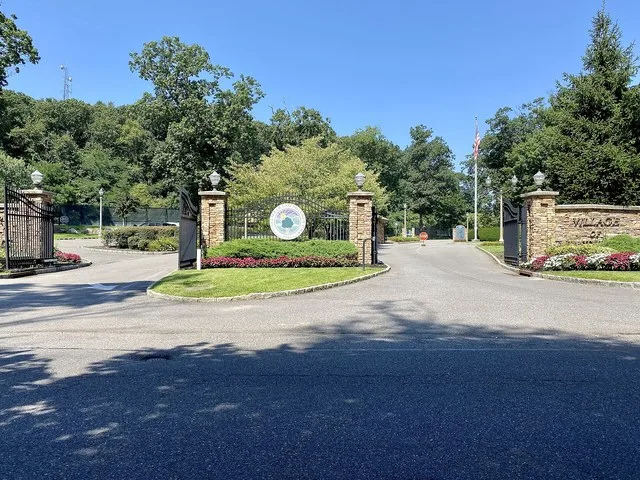 The entrance to the Park at East Hills in the Village of East Hills, Long Island, New York on August 25, 2021. The park opened on September 4, 2006 on the land formerly occupied b...