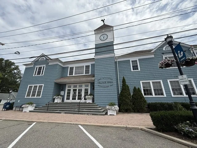 The East Williston Village Hall in East Williston, NY on August 14, 2025. This facility is part of the village's municipal building – the East Williston Village Hall, which contai...