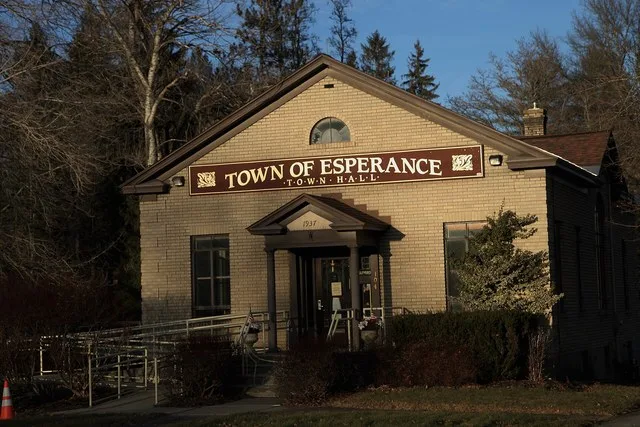 Esperance, New York town hall on US-20 in the village of Esperance, New York, Dec. 20, 2021.