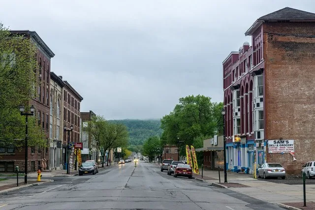 Looking north down North Main Street. Herkimer, New York