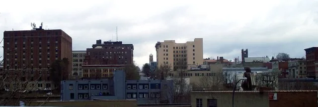 Skyline of Jamestown, NY looking north