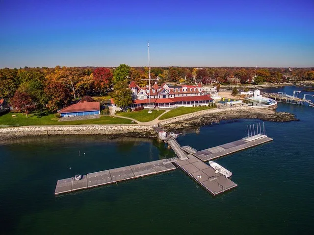 Aerial Shot Of the Larchmont Yacht Club shot via Drone 2016 by John O'Sullivan