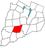 Map of Otsego County with Laurens in red