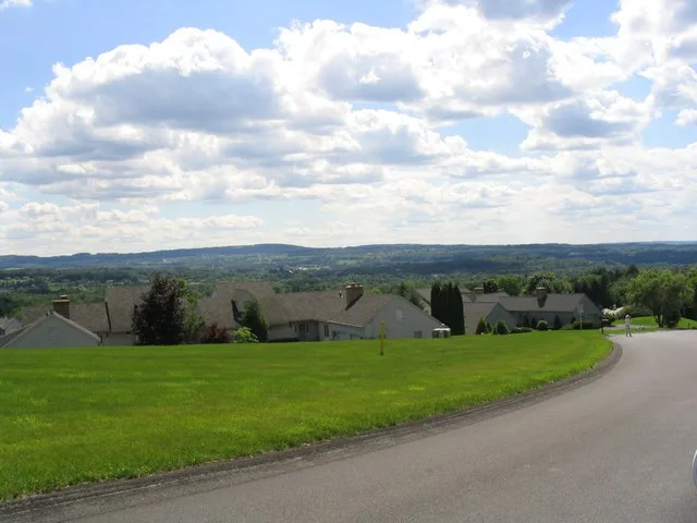 A housing development in the hills of Manlius, New York