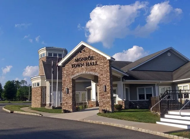 Current Monroe, NY , USA, town hall. Formerly a synagogue, whose congregation now uses the old town hall