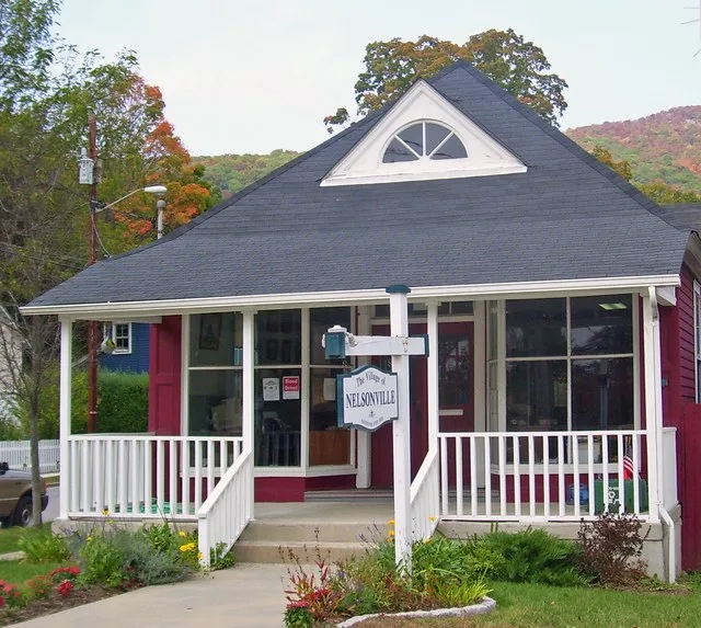 Fish and Fur Club building, now village hall, in Nelsonville , NY, USA